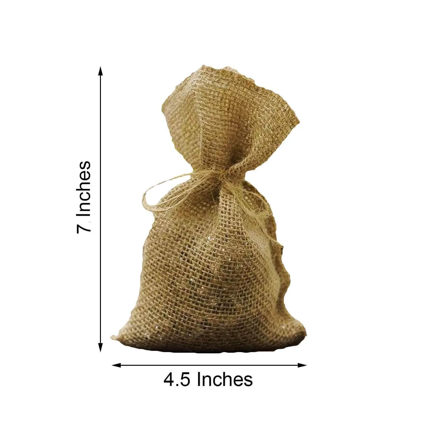 10 Pack 4" Natural Jute Mini Burlap Sack Wedding Party Favor Bags