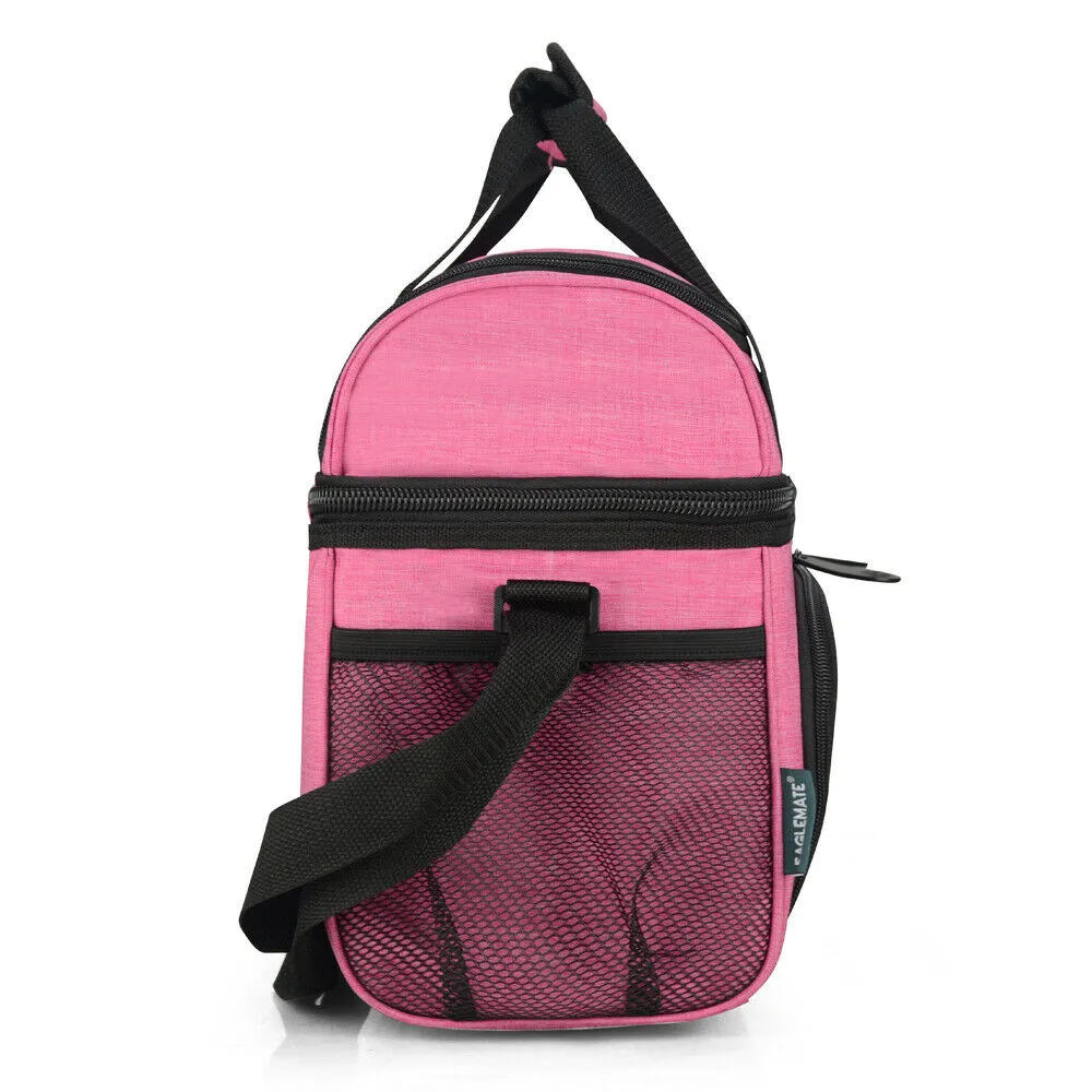 19L Dual Compartment Insulated Lunch Bag Cooler Bag - Pink