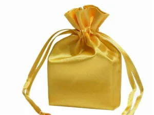 5x7 Gold Elegant Satin Bags - 12 pcs