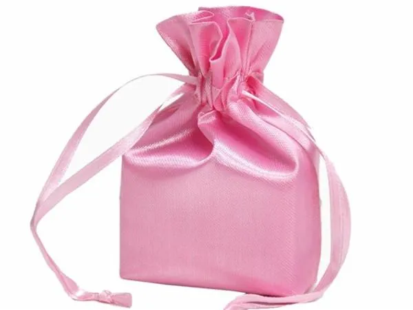 5x7 Pink Elegant Satin Bags - 12 pcs