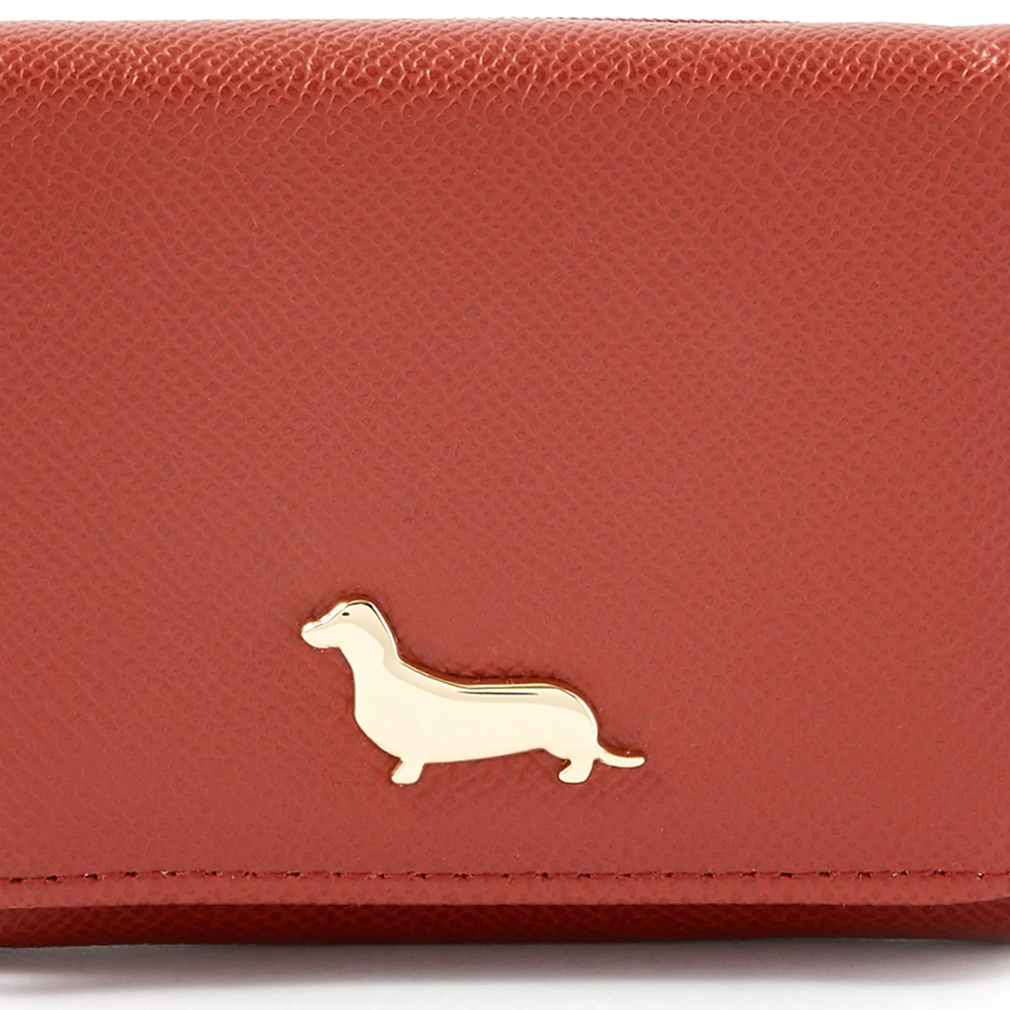 Accessorize London Women's Faux Leather Rust Sausage Dog Coin Purses