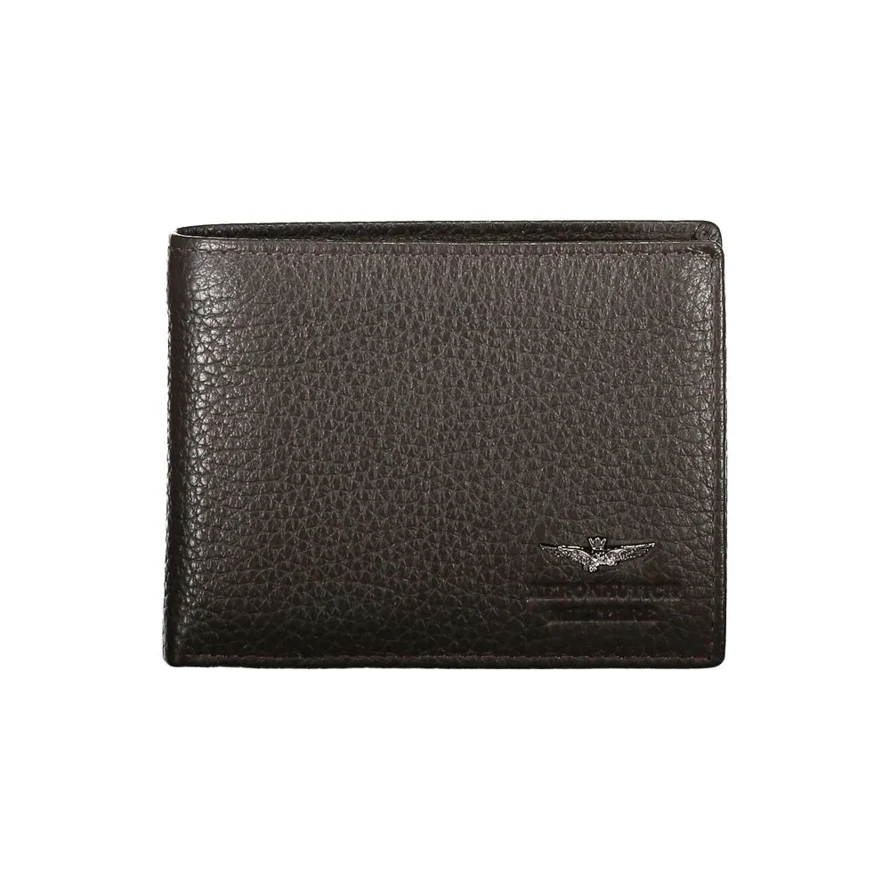 Aeronautica Militare Elegant Dual-Compartment Leather Wallet