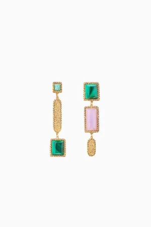 Aurelie Bidermann Malli Earrings - Jade/ Amazonite