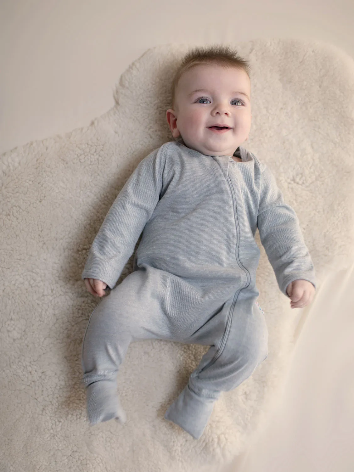 Baby Merino   Organic Cotton Zip Sleepsuit