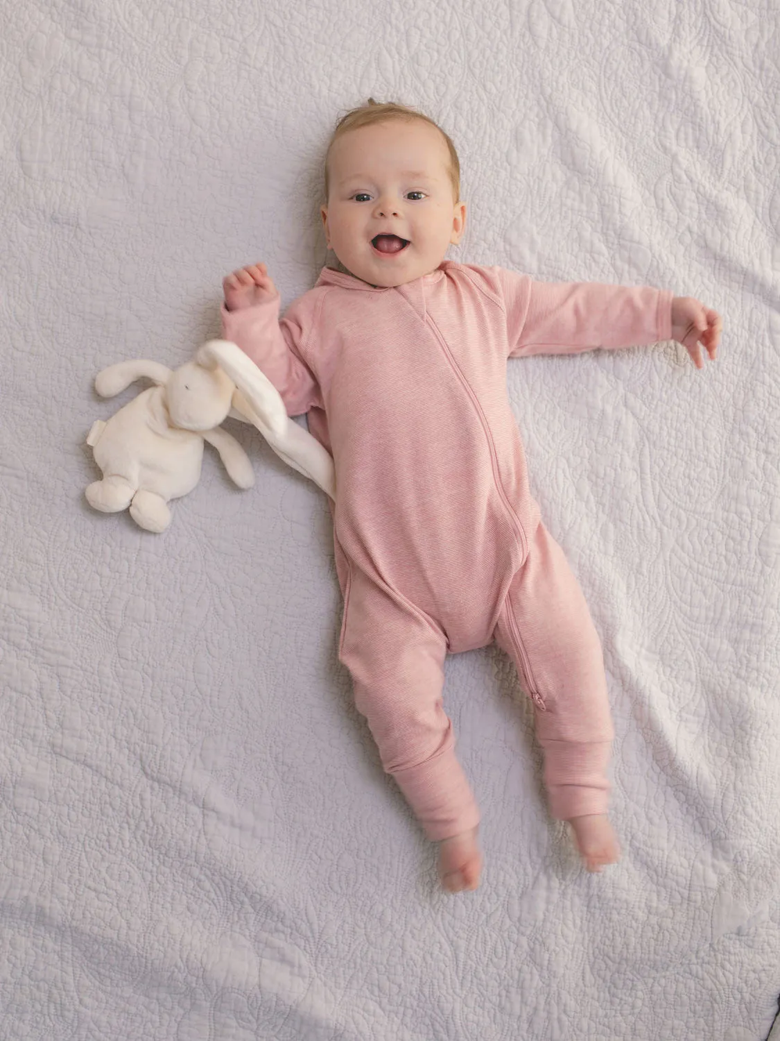 Baby Merino   Organic Cotton Zip Sleepsuit