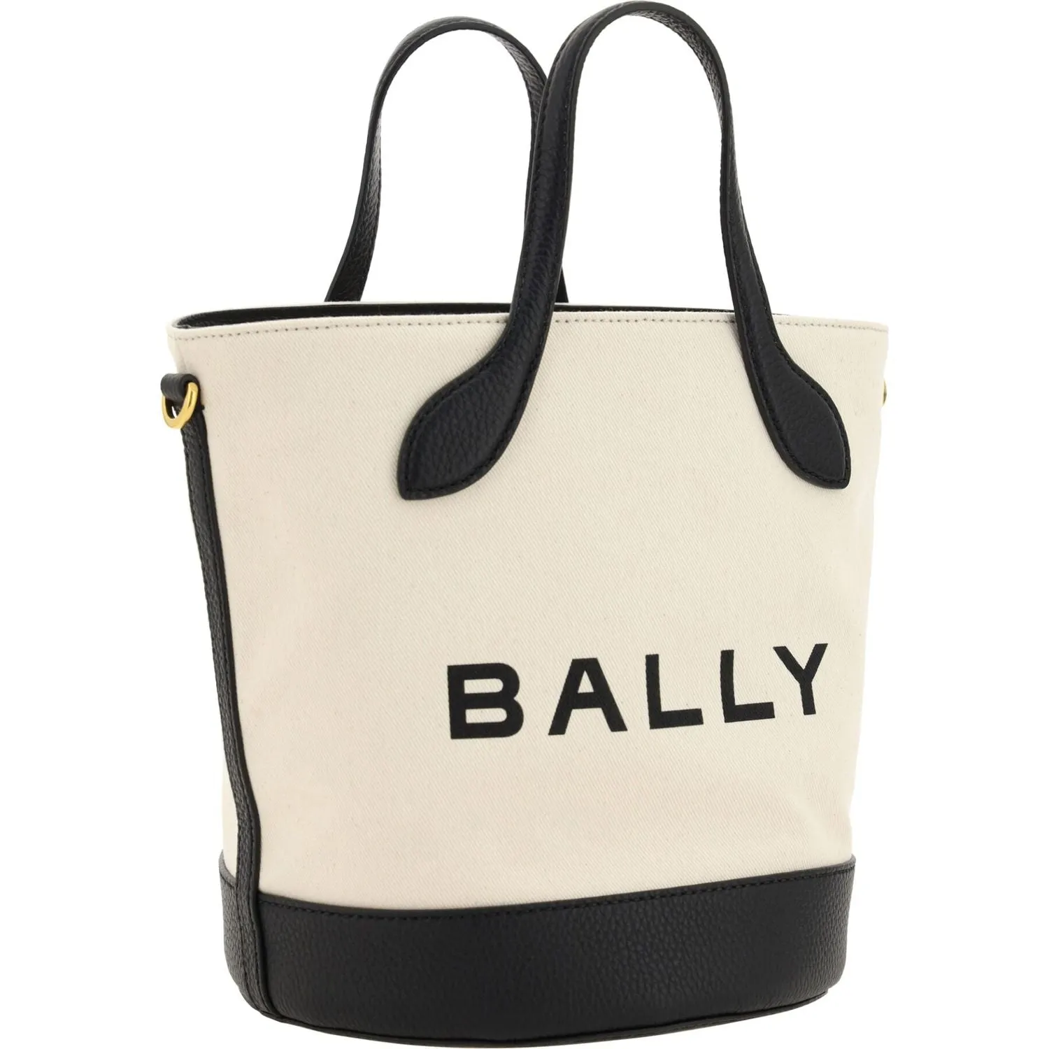 Bally Elegant Monogram Bucket Bag in Black & White