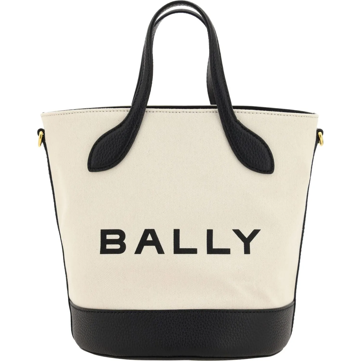 Bally Elegant Monogram Bucket Bag in Black & White