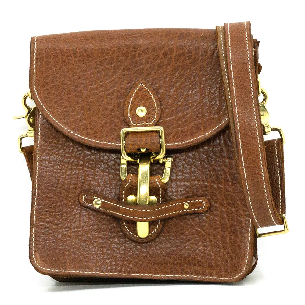 Billy Sunday Amber Bison Leather Mini Messenger Bag