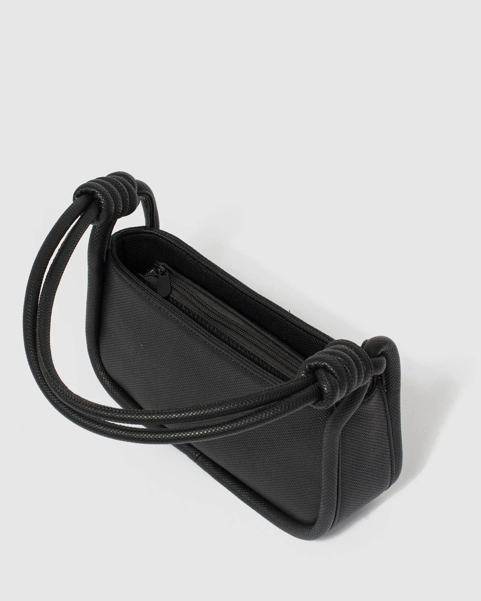 Black Amathyst Top Handle Bag