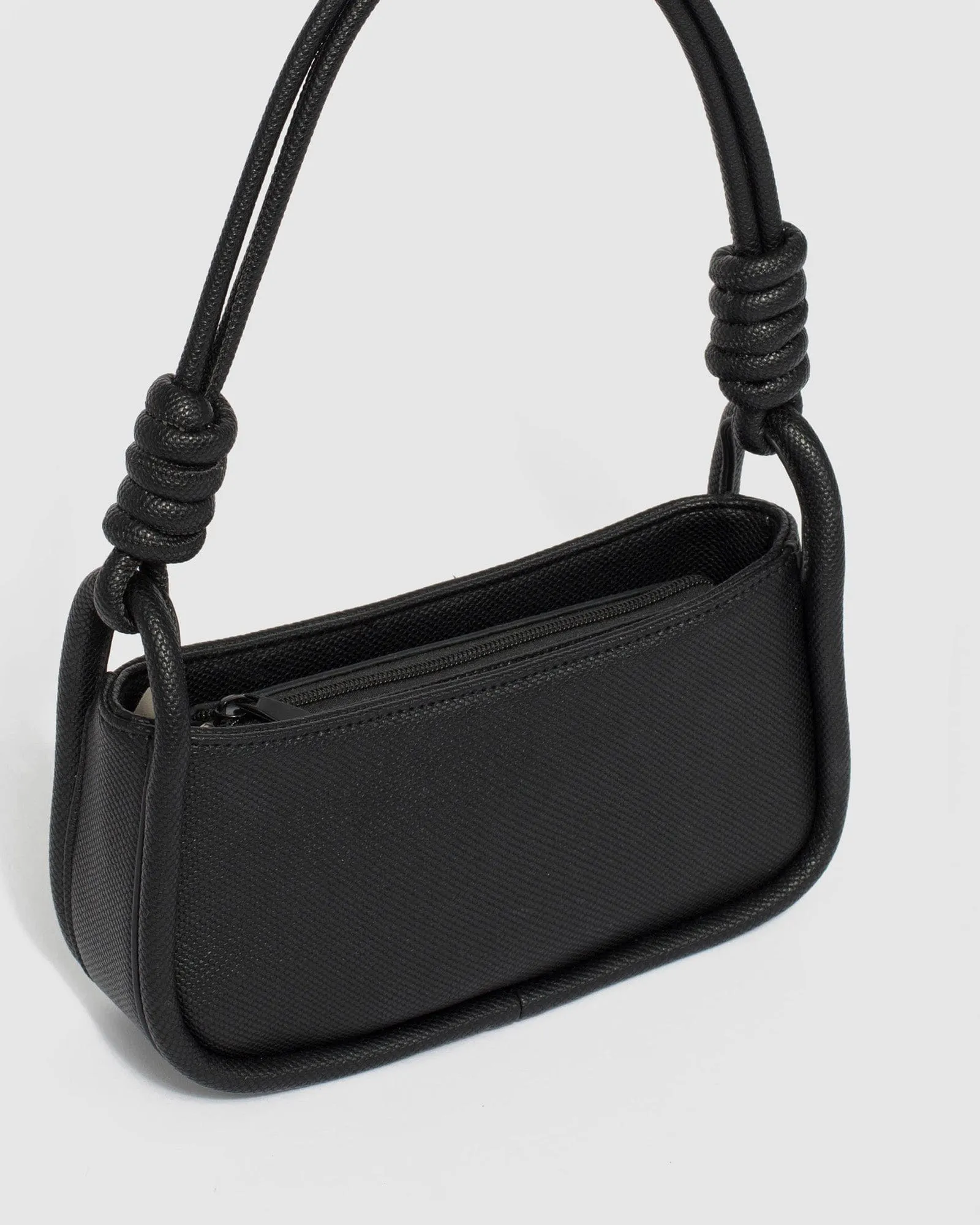 Black Amathyst Top Handle Bag