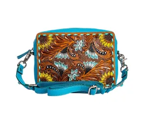 Blooms on the Trail Hand-tooled Bag