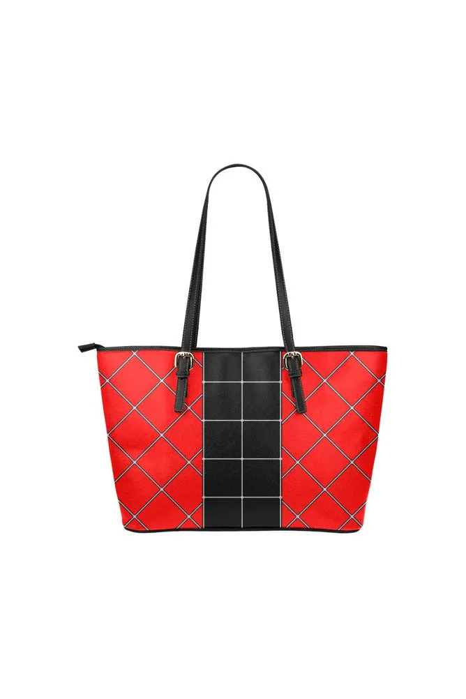 Brick Matrix Leather Tote Bag/Small