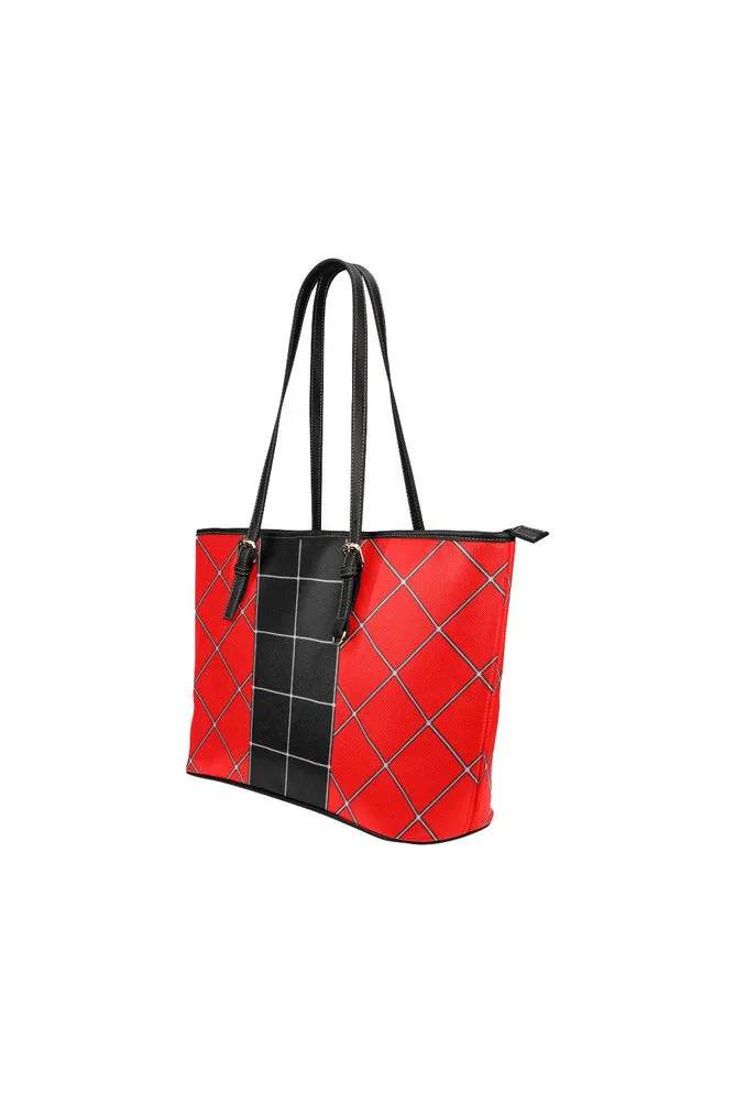 Brick Matrix Leather Tote Bag/Small