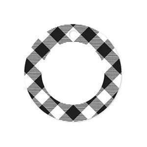 Buffalo Plaid Black Round Printed Gift Hang Tags - 3" in Diameter - 50 Pack (rptbpb1)