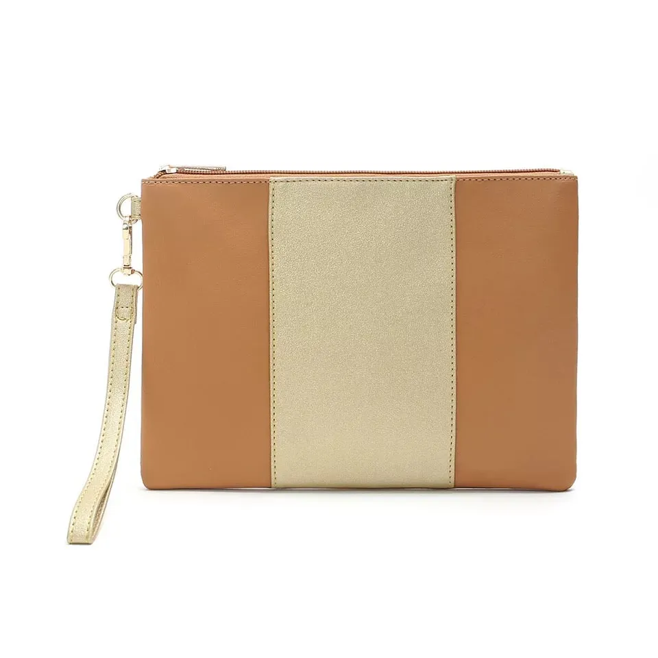 Color Blocked Spring Clutch