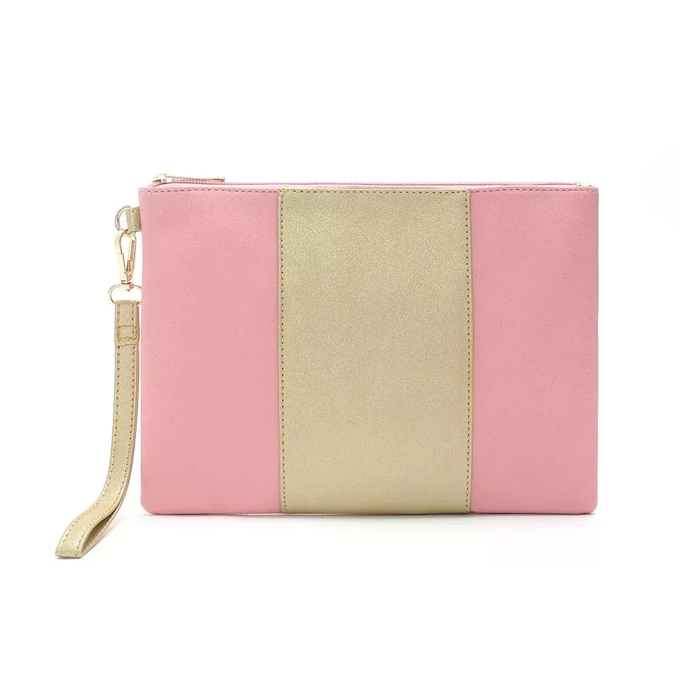 Color Blocked Spring Clutch