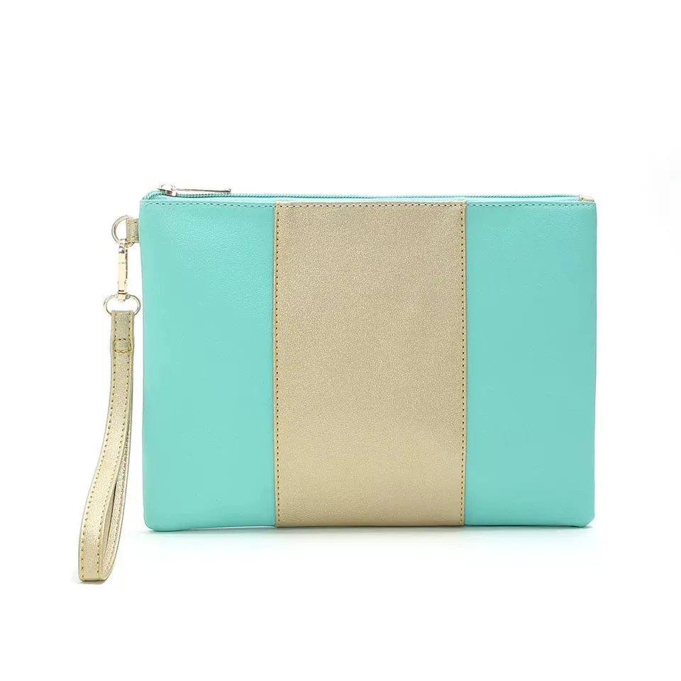 Color Blocked Spring Clutch