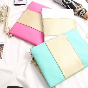 Color Blocked Spring Clutch