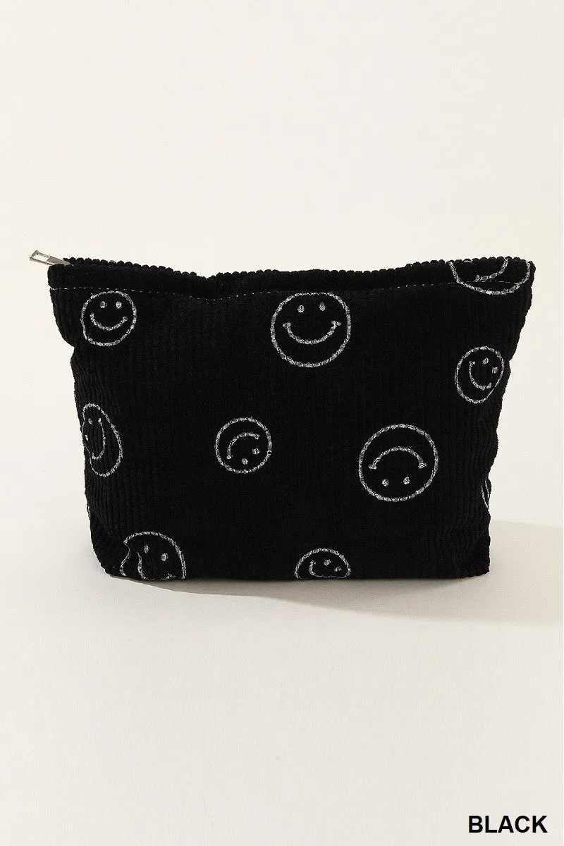 Corduroy Smile Makeup Clutch