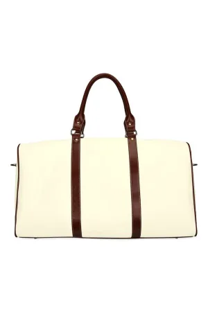 Cream Waterproof Travel Bag/Large (Model 1639)