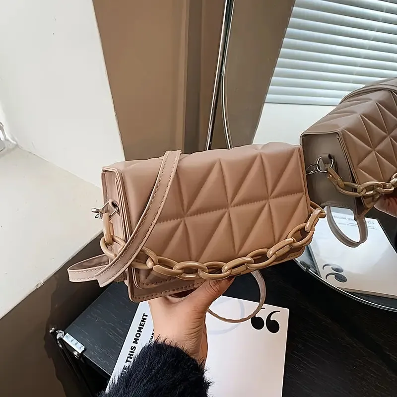 Elegant Quilted Chain Crossbody Bags