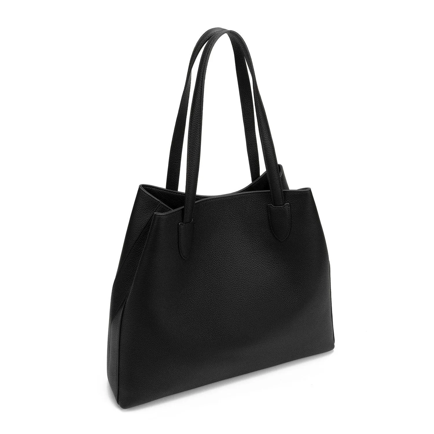 Evelyn Genuine Leather Handbag (Black)