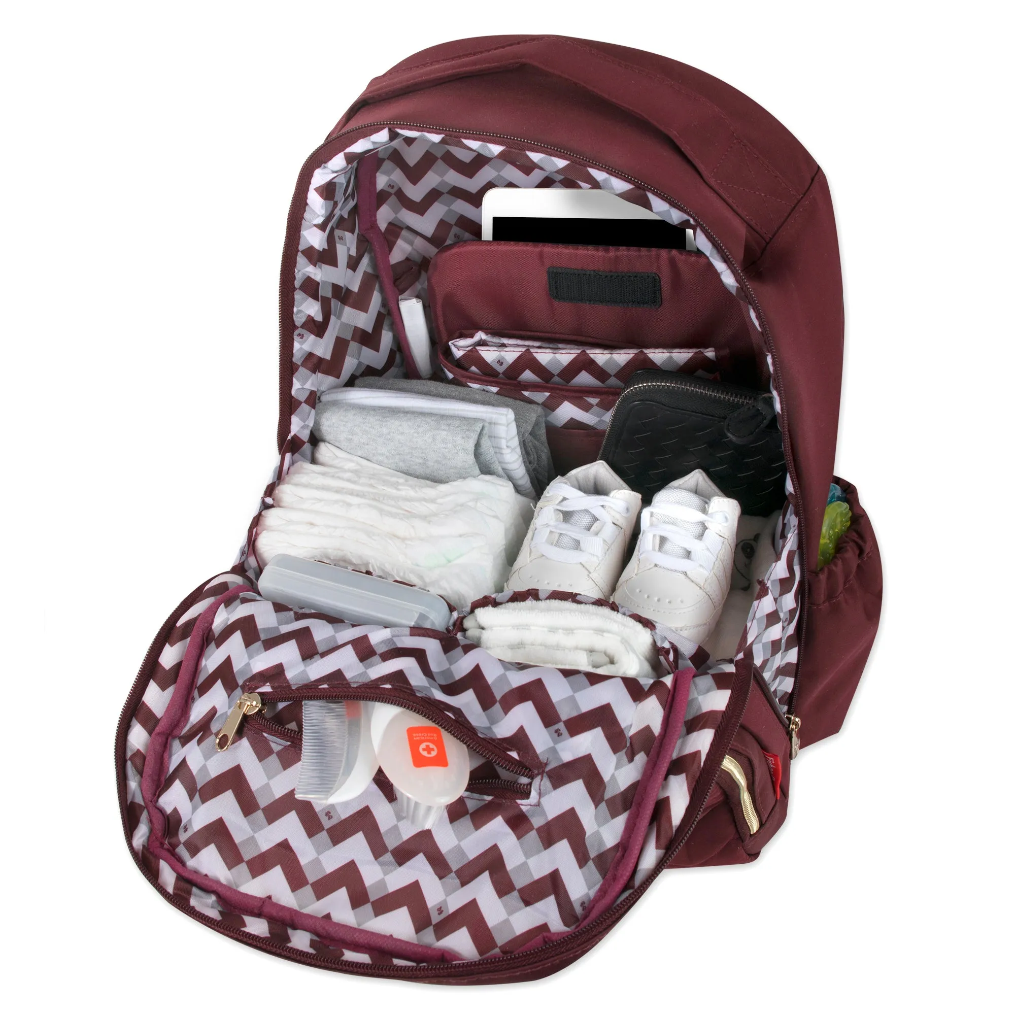 Fisher-Price Signature Morgan Backpack Diaper Bag - Burgundy