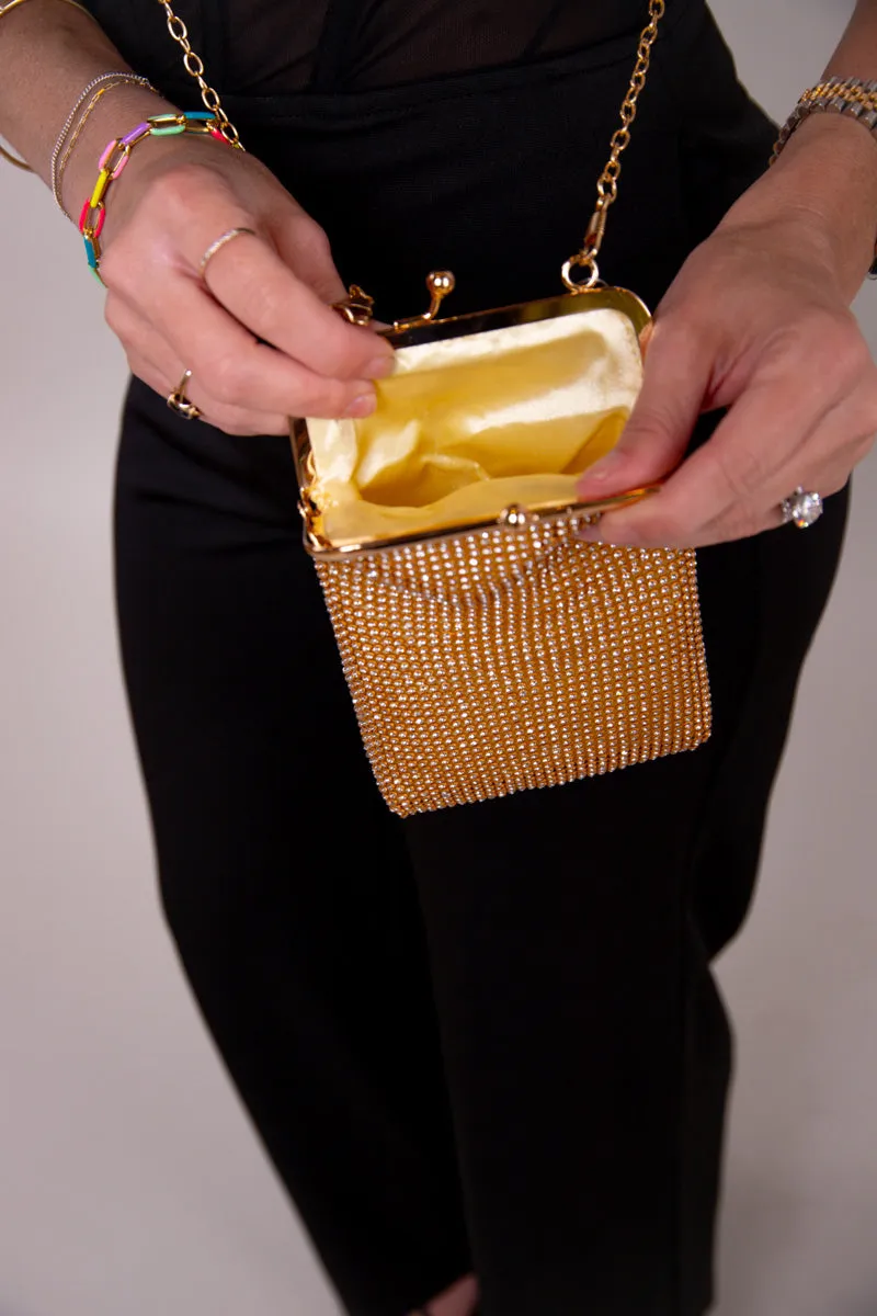 Flashy Cellphone Bag - Gold - FINAL SALE