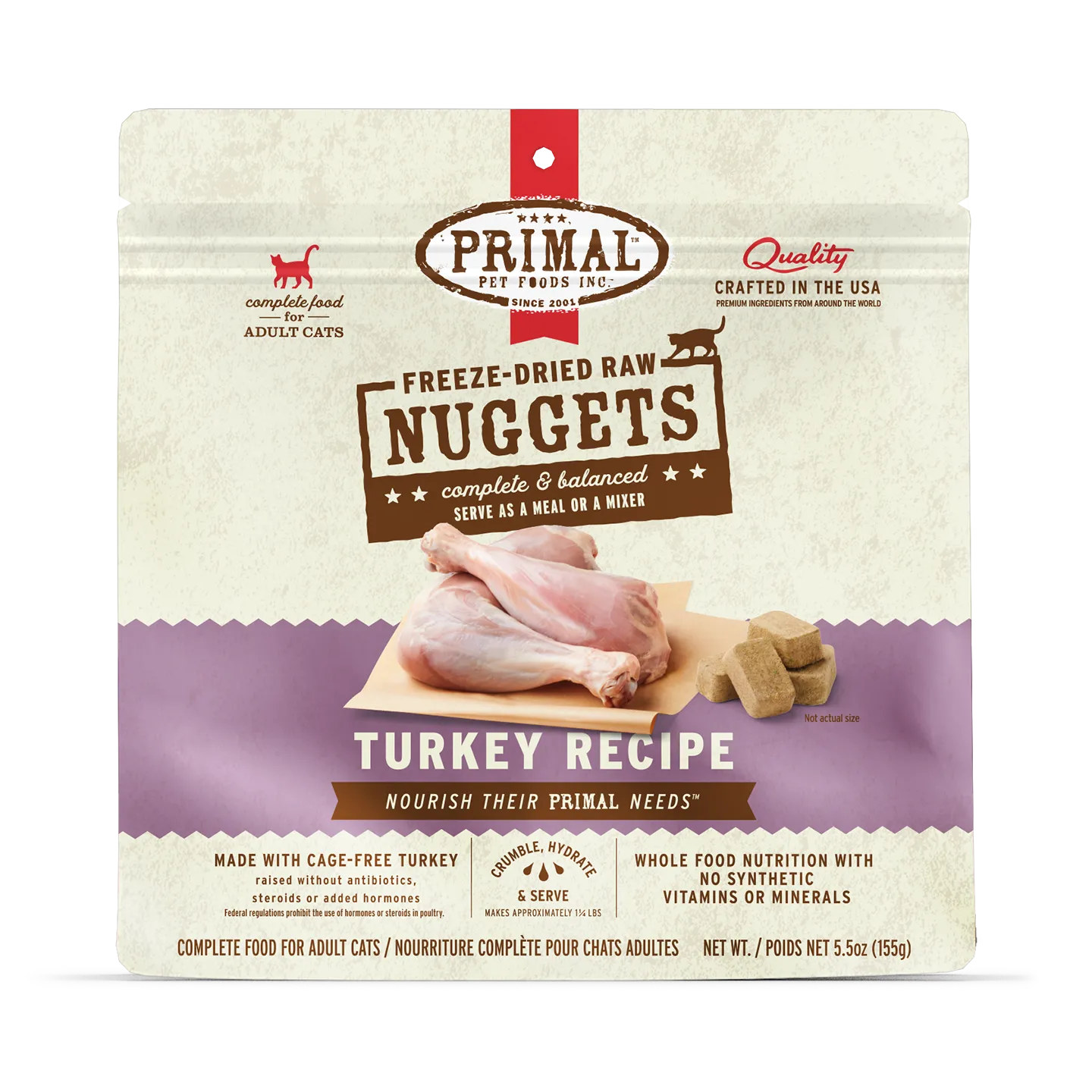 Freeze-Dried Raw Nuggets Cat Food <br> Turkey Recipe