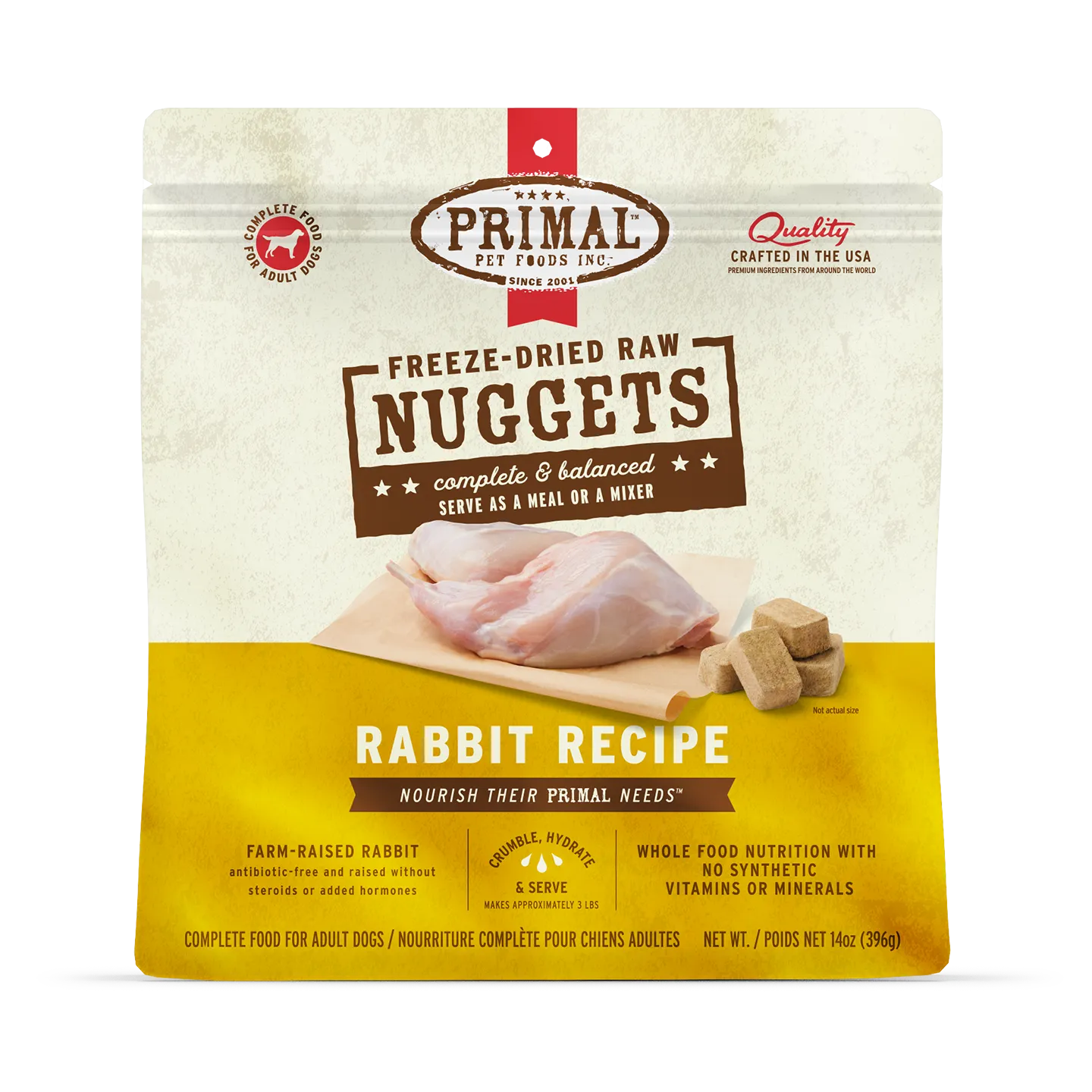 Freeze-Dried Raw Nuggets Dog Food <br> Rabbit Recipe