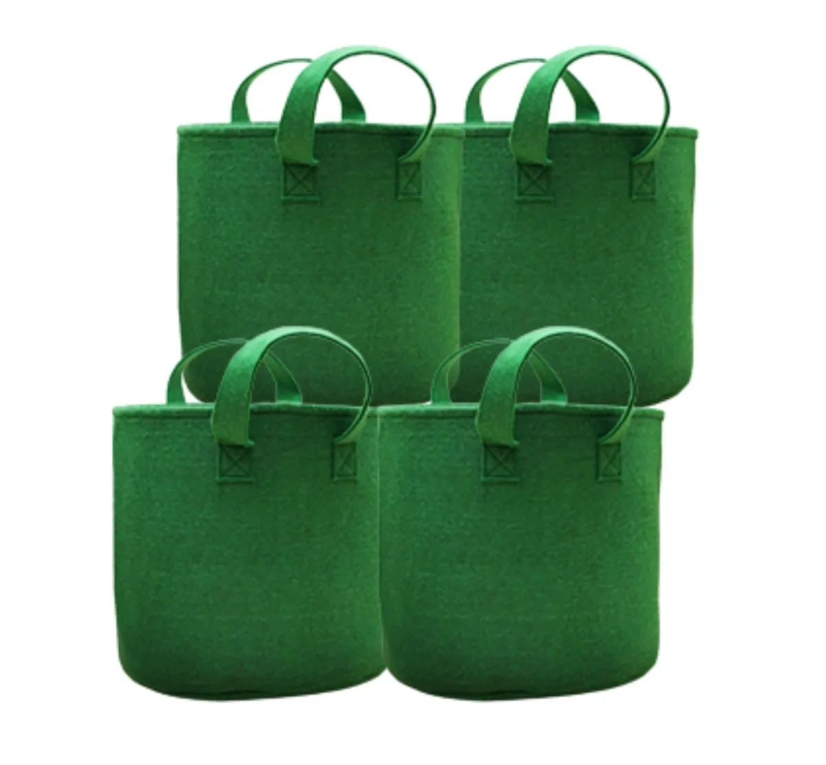 Geo Fabric Grow Bags for Home Garden(Green) - 24x24 inch - Pack of 4