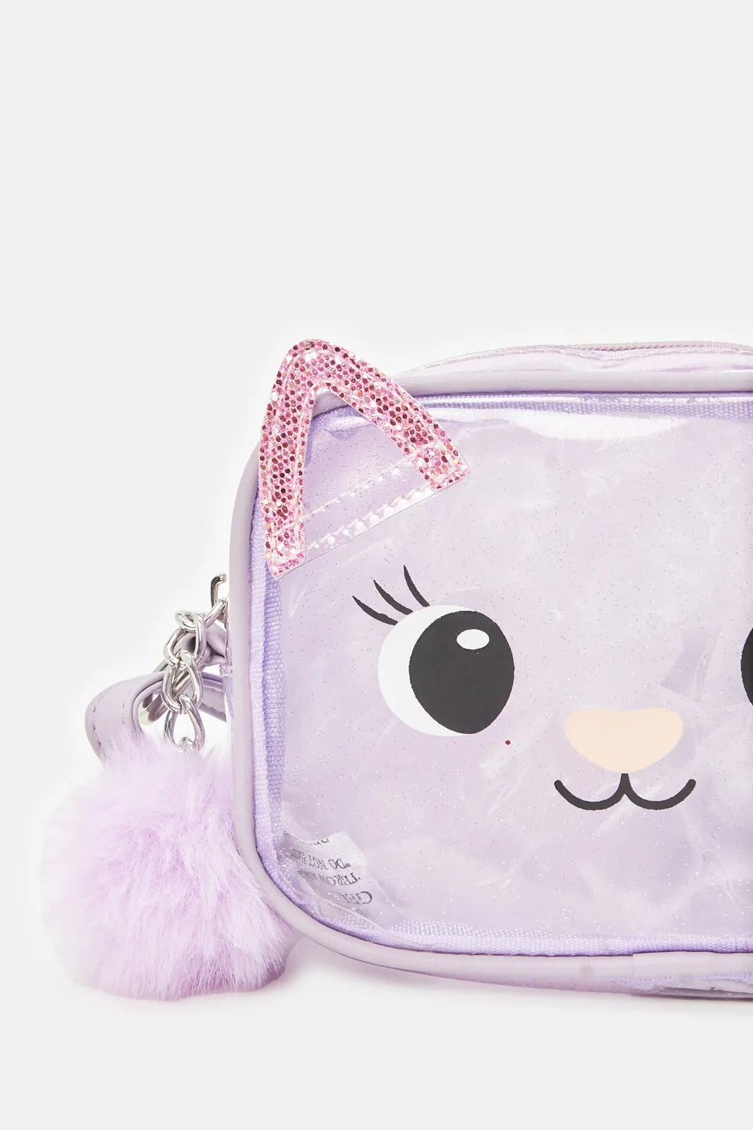 Girls Lilac Embellished Crossbody