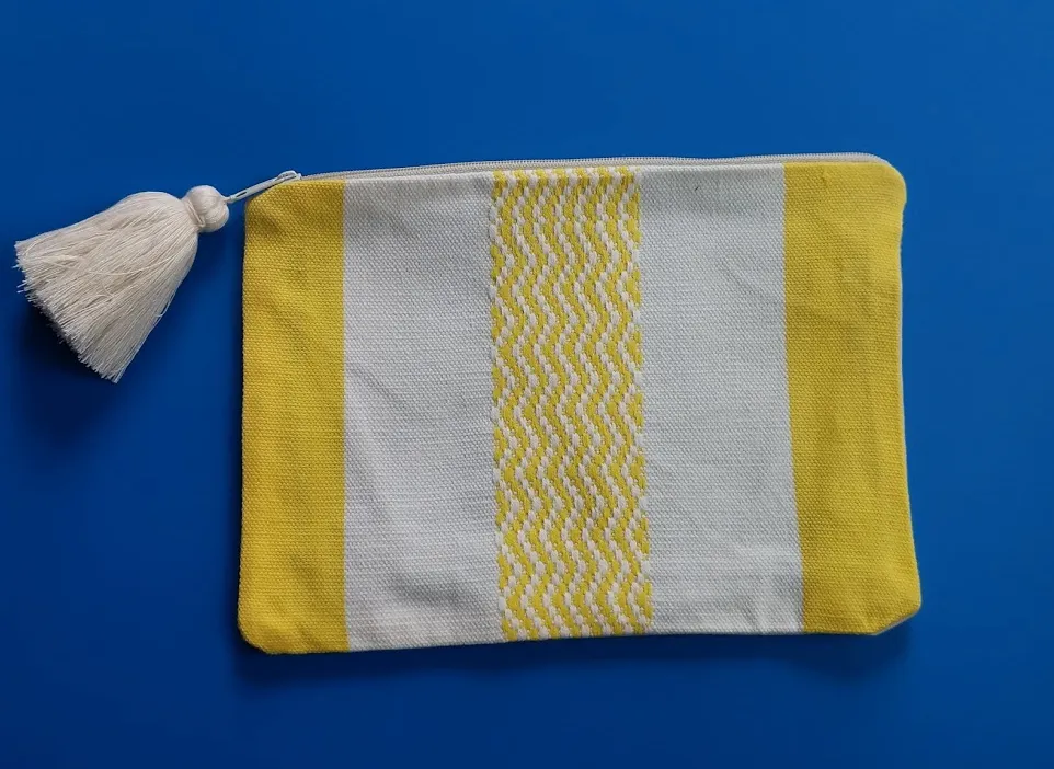 Hand Woven Cotton Pouch Sunshine