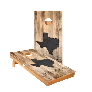 Home State Rustic Wood Texas Star Cornhole Boards