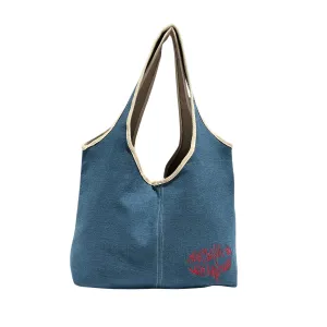 Jean-ius Reversible Tote Bag - Blue