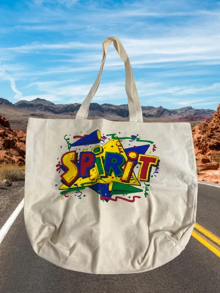 Large 90's High School Spirit Tote Bag