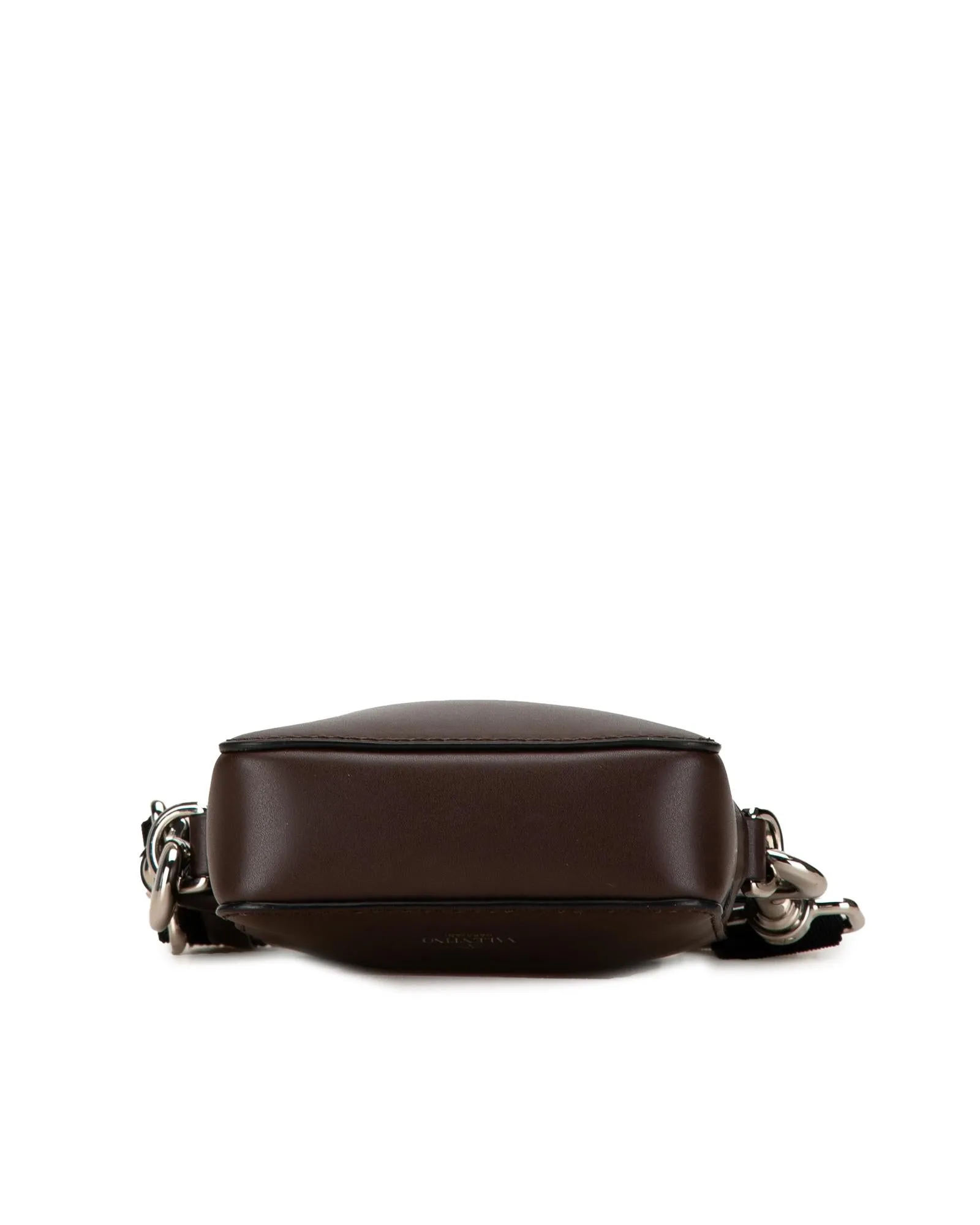 Leather Crossbody Bag with Detachable Strap and Top Zip