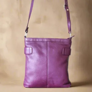 Leather Sling Bag - Wine Luxe Sling