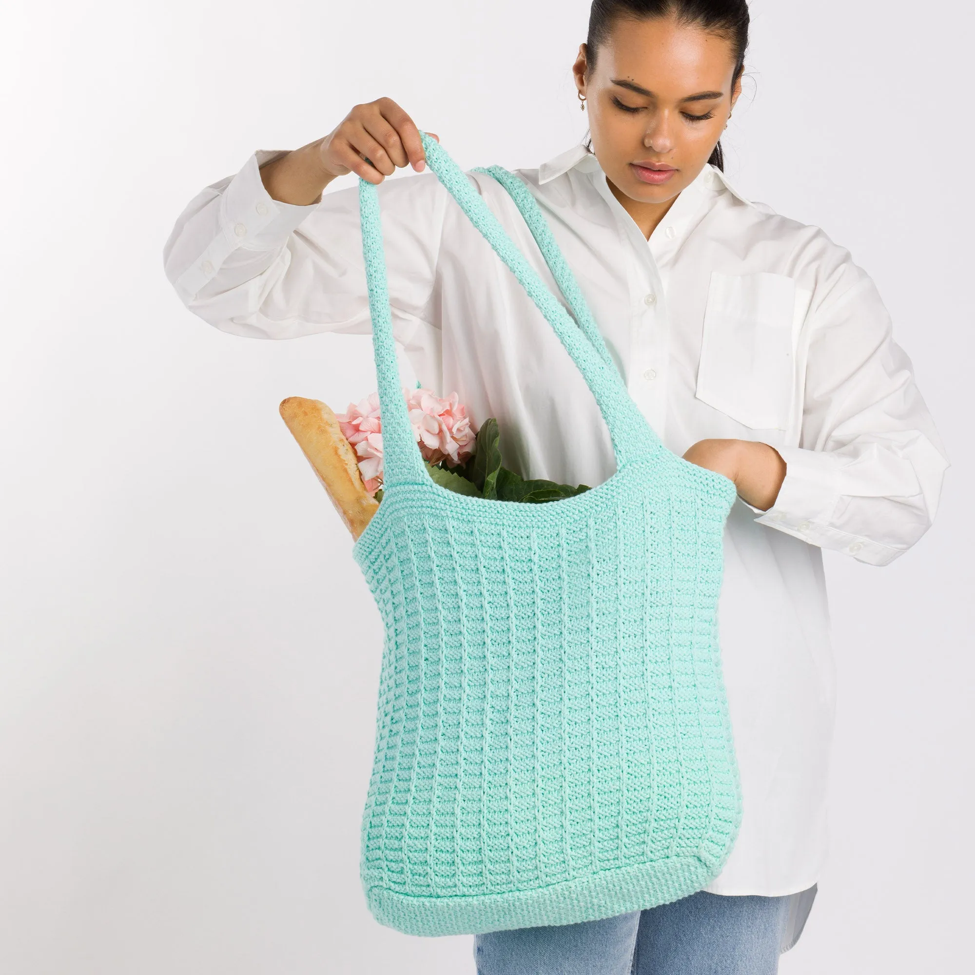 Lily Sugar'n Cream Knit Market Tote