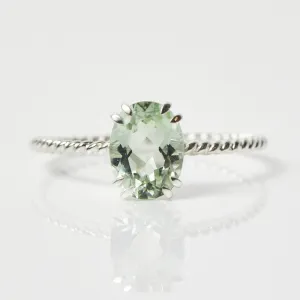 Lucia Green Amethyst Twisted Band Ring