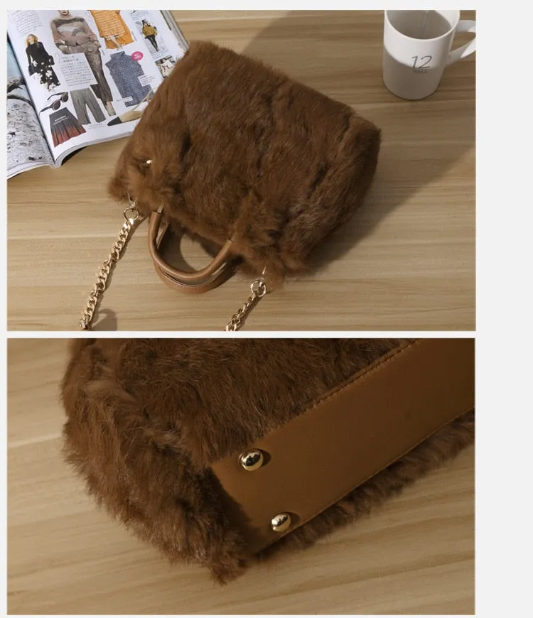 Luxury Women's Real Fur Shoulder Bag For Banquet