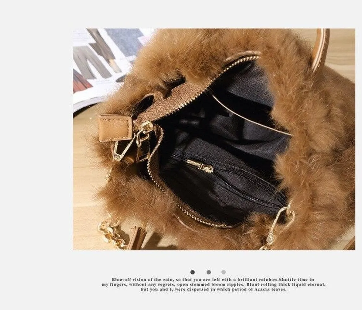 Luxury Women's Real Fur Shoulder Bag For Banquet