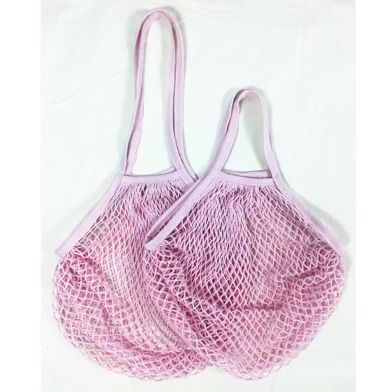 Meshed Convenience Bag - Simple Portable Cotton Mesh Bag