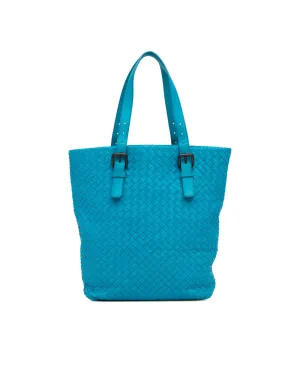 Nappa Intrecciato Belted Tote with Adjustable Handles