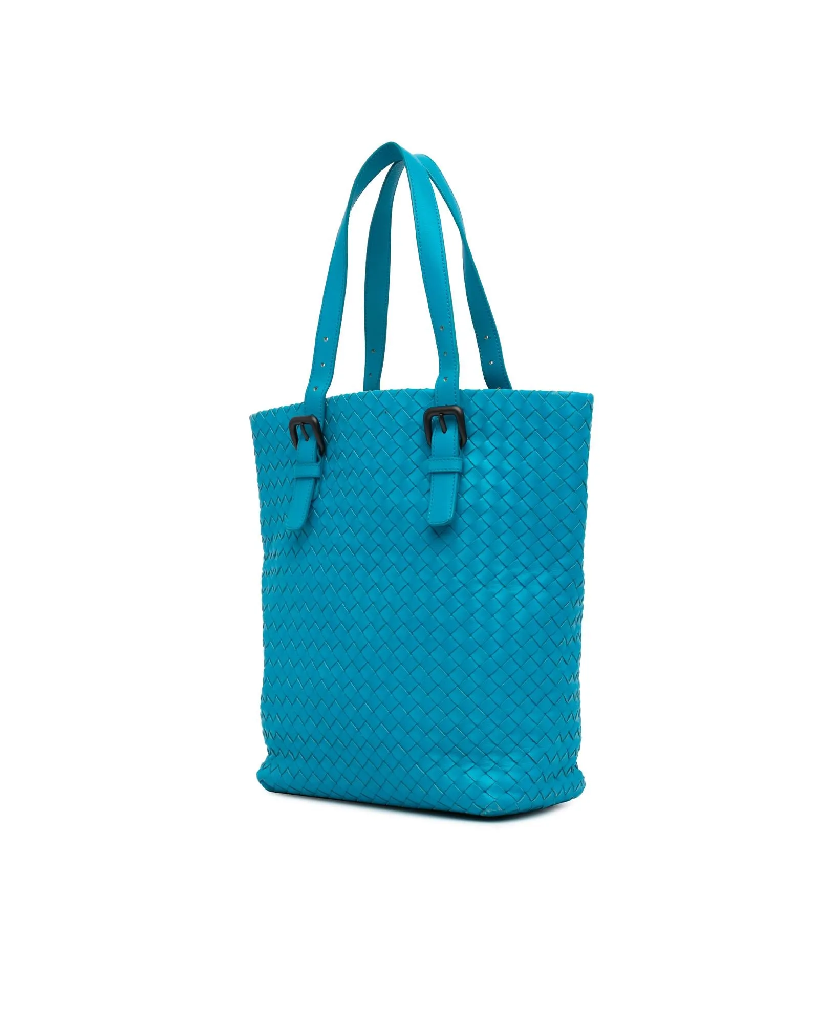 Nappa Intrecciato Belted Tote with Adjustable Handles