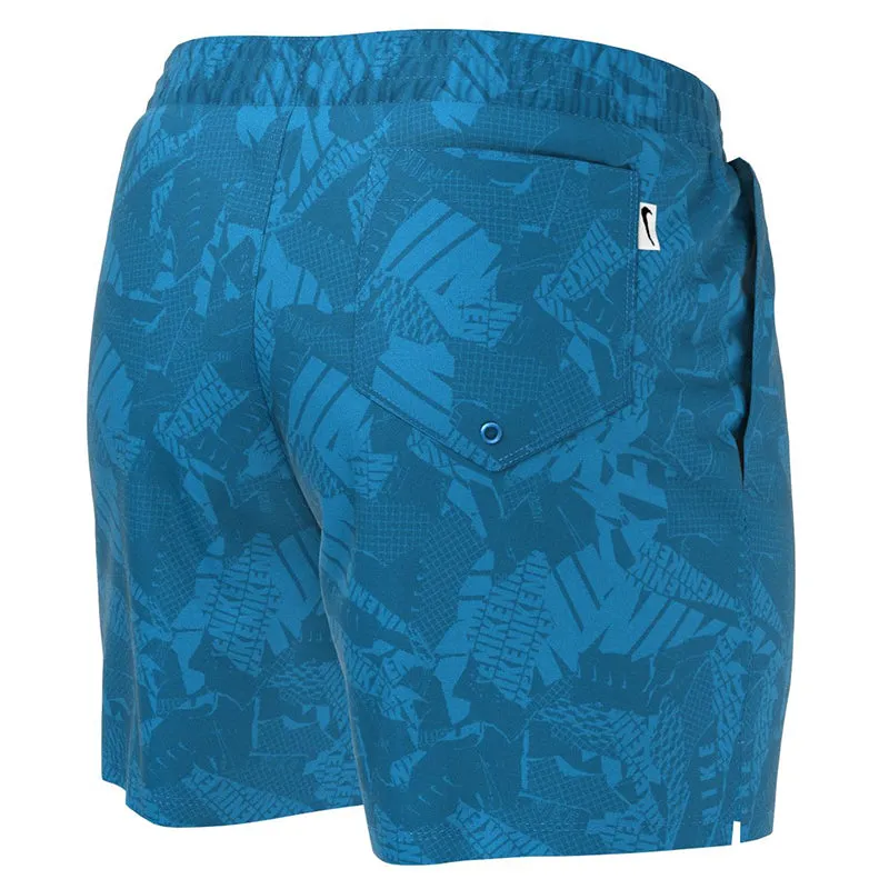 Nike - Men's Swim Collage Icon 5" Volley Short (Photo Blue)