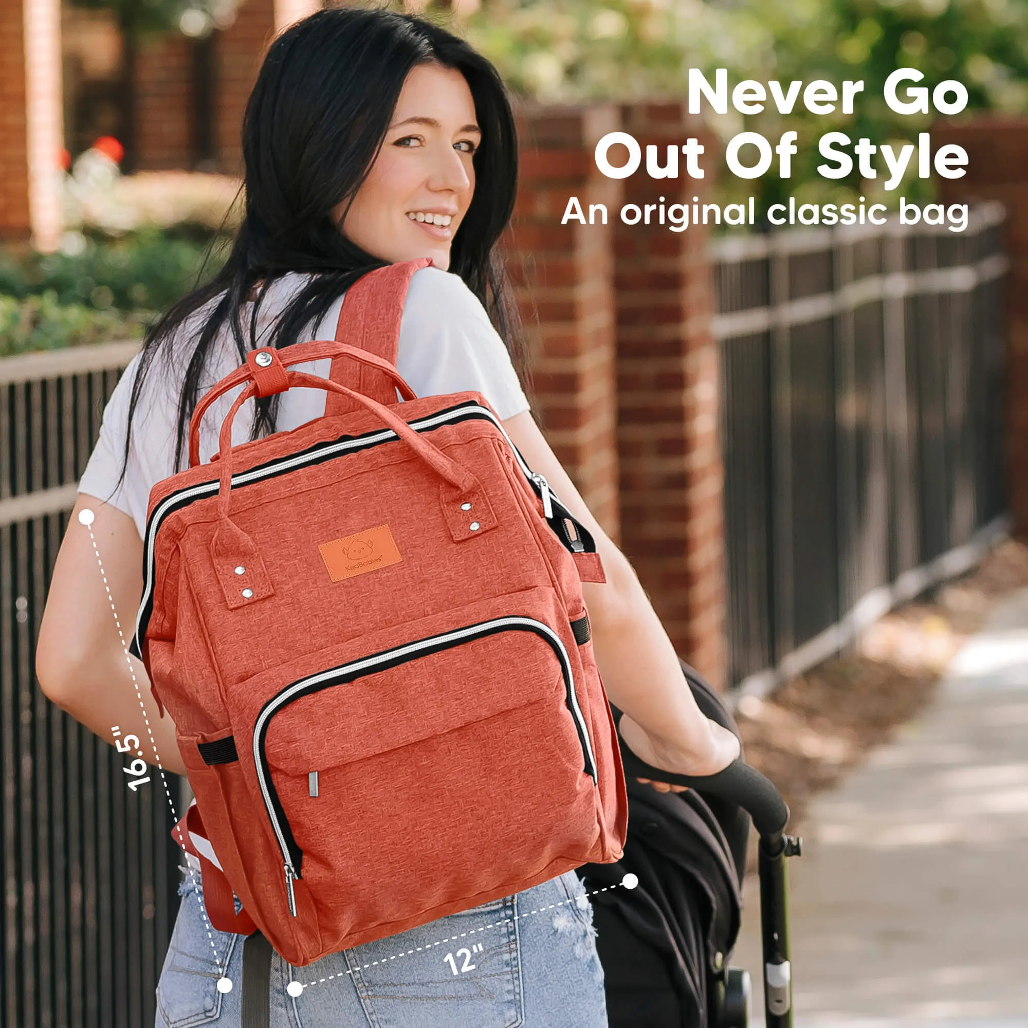 Original Diaper Bag (Rustic Red)