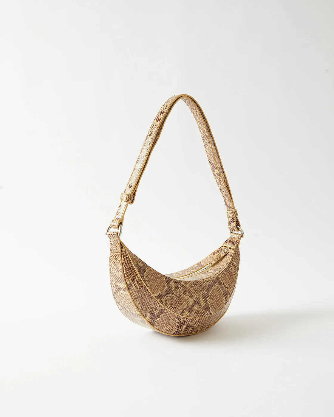 Petite Banana Bag Leather Print Snake