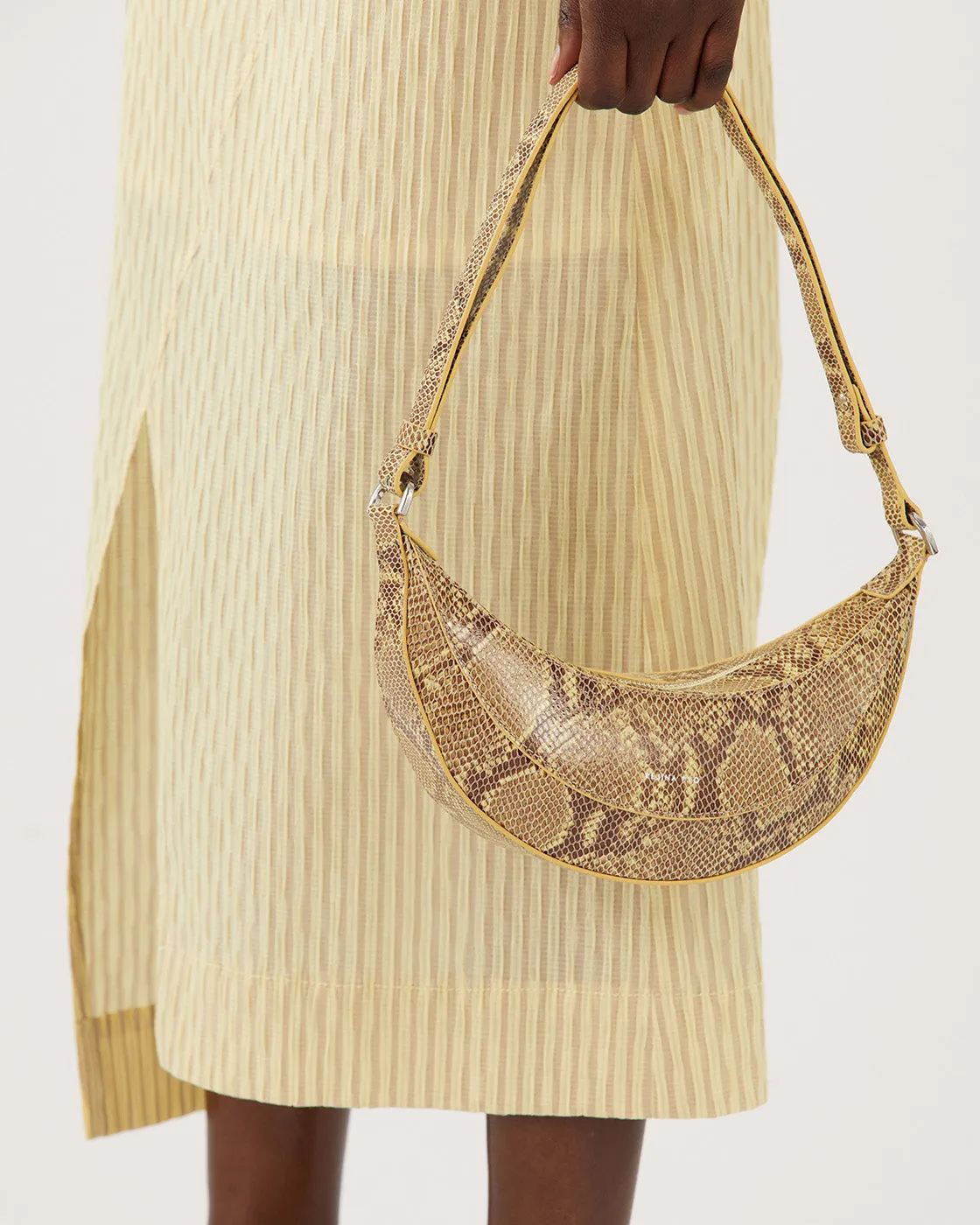 Petite Banana Bag Leather Print Snake