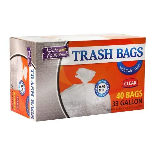 Premium Heavy Weight Plastic Trash Bags<br/>Size Options: 33 Gallon Trash Bags